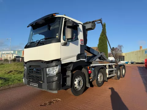 RENAULT C380 2015 (15) EURO 6, 8X4 HOOK LOADER, BOUGHTON EQUIPMENT img