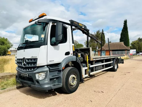 MERCEDES AROCS 1824 2017 (17) EURO 6, 18 TON FLAT, PALFINGER PK10000 CRANE img