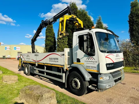 DAF LF 55.220 2011 (61) 18 TON, DOUBLE DROPSIDE, REAR MOUNTED ATLAS 92.2 REMOTE CONTROLLED CRANE img
