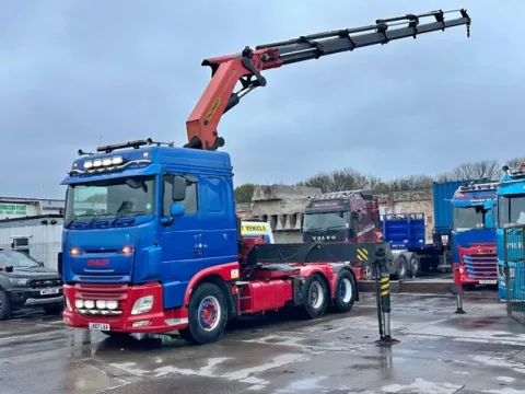 DAF XF 510 FTS 2017 (67) EURO 6, 6X2 REAR LIFT AXLE TRACTOR UNIT, PALFINGER PK62000 CRANE img