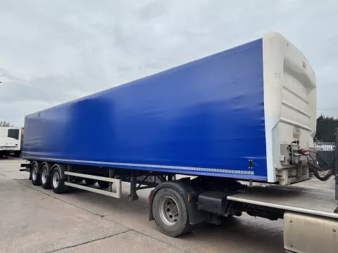 2017 SDC slide roll along body tri axle flatbed trailer img