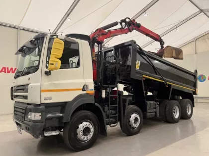 DAF CF85 410 8x4 Day Cab Steel Tipper Grab img
