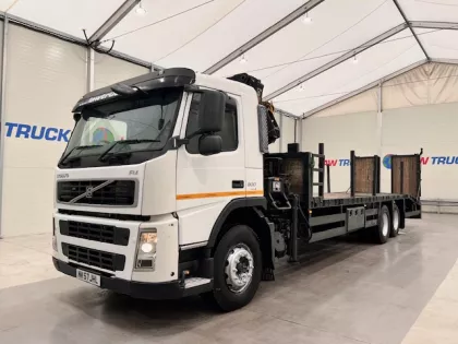 Volvo FM 300 6x2 Flatbed Beavertail Crane Manual img