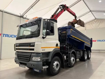 DAF CF85 410 8x4 Day Cab Steel Tipper Grab img