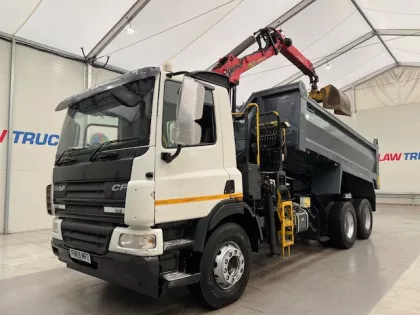DAF CF75 310 6x4 Day Cab Steel Tipper Grab img
