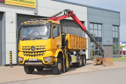 2016 (66) MERCEDES-BENZ AROCS 8X4 HOOK LOADER W  CRANE img