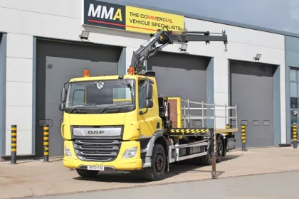 2020 (70) DAF CF 340 6X2 CF 290 FLATBED W  ATLAS 135.2E CRANE img