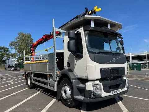 Volvo FL 818 250 BHP, 4x2, I-Sync G Box – Rigid 8T Drop-Side Specialist Pole Vehicle Crane Auger (Delivery Kms Only) img