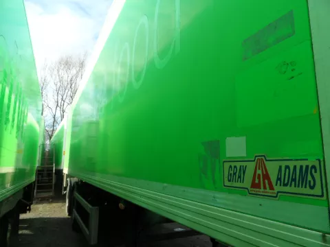 2014  G&A 10.9mt tandem rear steer fridge trailer roller shutter doors & column tail lift img