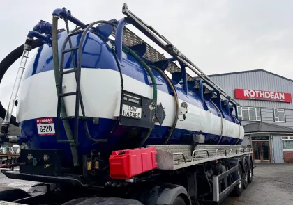 SDC VACUUM TRAILER 1994 BLUE  WHITE REF ( 6920) Tanker img