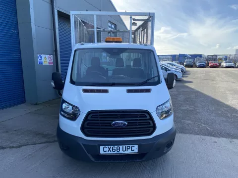 2018 68 FORD TRANSIT T350 2.0 ECOBLUE TDCI STEEL BODIED CAGED TIPPER WITH ALLOY DROPSIDES img