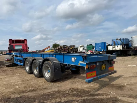 40FT FIX CRANE FRUEHAUF SKELLY TRAILER, ROR, DRUM BRAKES ON AIR, YEAR 1998, IN GOOD CONDITION img