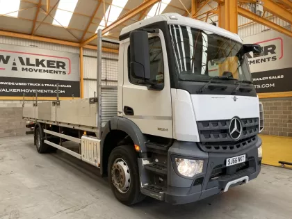 MERCEDES BENZ AROCS 1824 4X2 *EURO 6*, 18 TONNE DROPSIDE FLATBED - 2017 - SJ66 NKT img