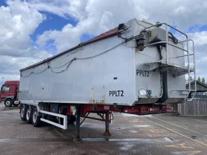 CRANE FRUEHAUF 70 CU-YD ALUMINIUM PLANK SIDED SLOPER BULK TIPPING TRAILER – 2015 – C391548 img