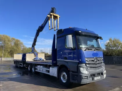 MERCEDES ACTROS 2546 *EURO 6* 6X2 DRAWBAR OUTFIT BRICK GRAB – 2018 – AY18 JWL img