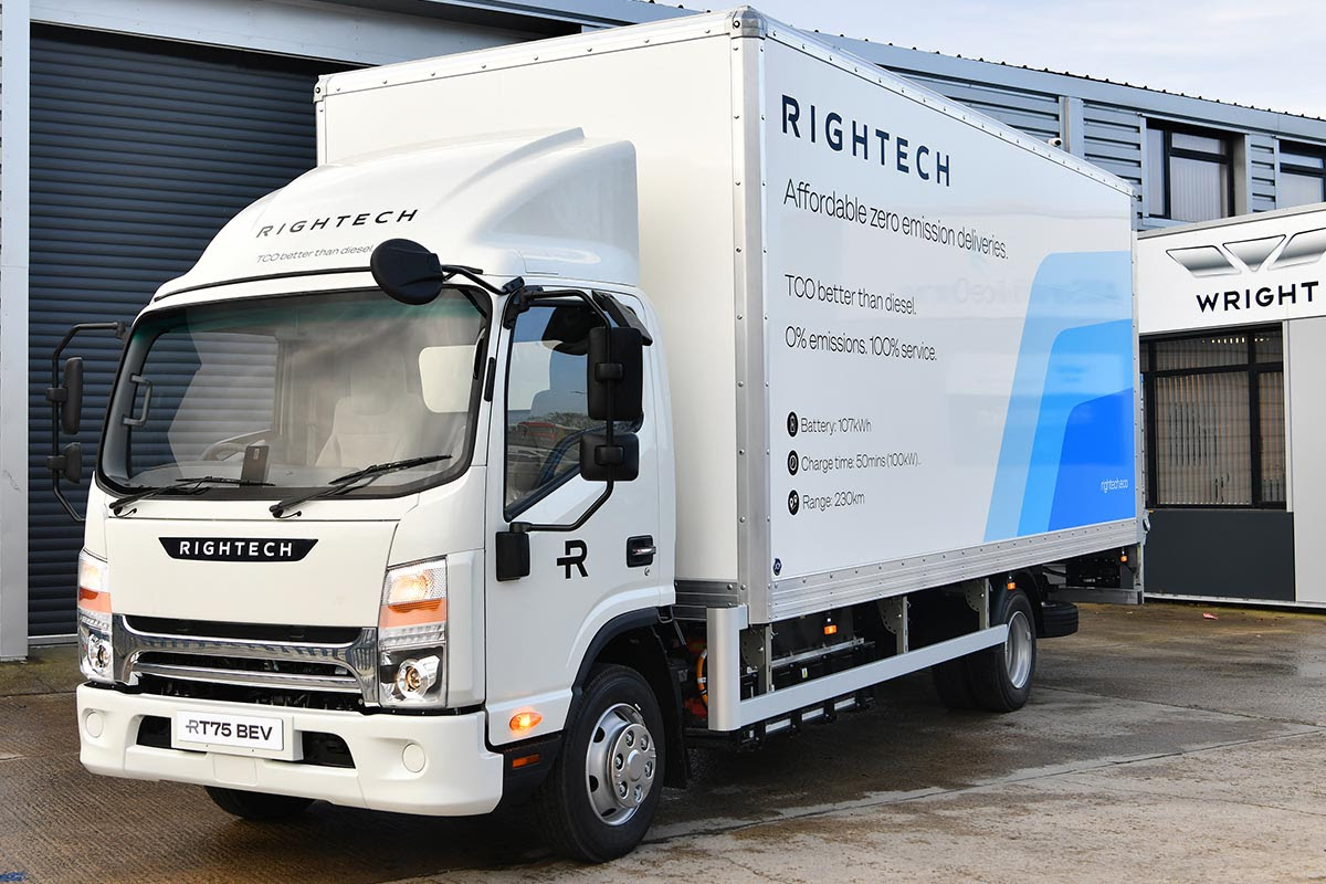Rightech’s electric 7.5 tonner now included in plug-in truck grant