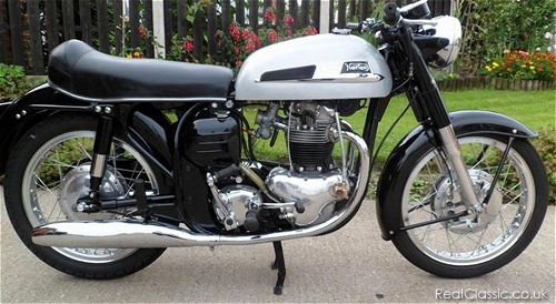 Don't stand too close when photographing your bike; it'll end up looking curved like this Norton...