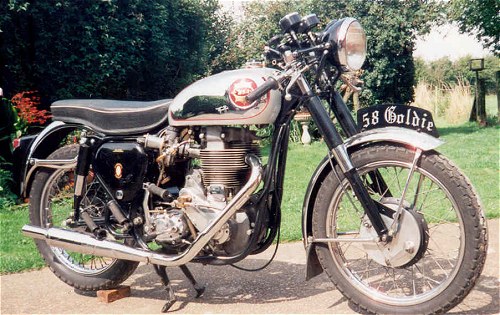 1958 DBD34 Gold Star. The fins on the barrel don't really look ike that; it's a digital 'artefact'.