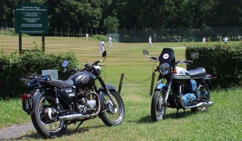 The number plate digits from the bike on the left were needed for the cricket scoreboard...