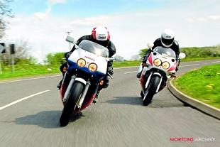 Honda RC30 and Yamaha 0W01