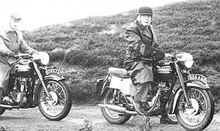 Edward Turner on Triumph Terrier