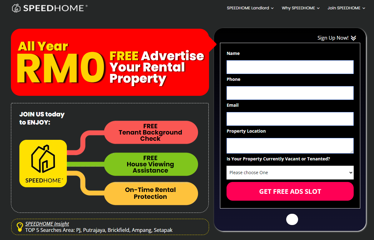 SPEEDHOME Free Advertise Rental Property