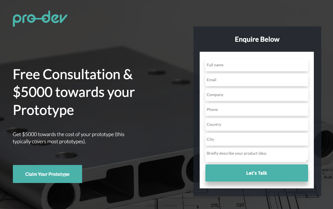Free consultation: Product Design & Manufacturing | Pro-Dev