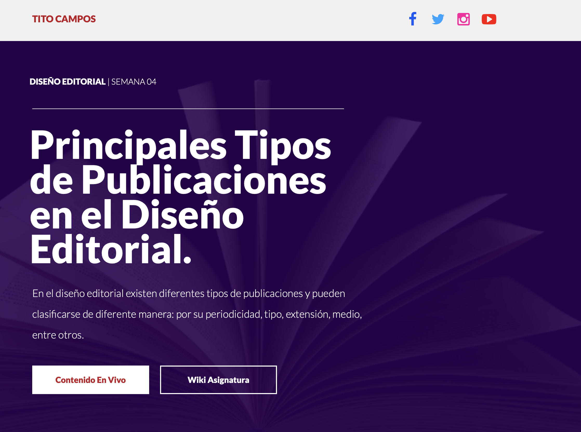 Tito Campos | Diseño Editorial | Tipos de Publicaciones