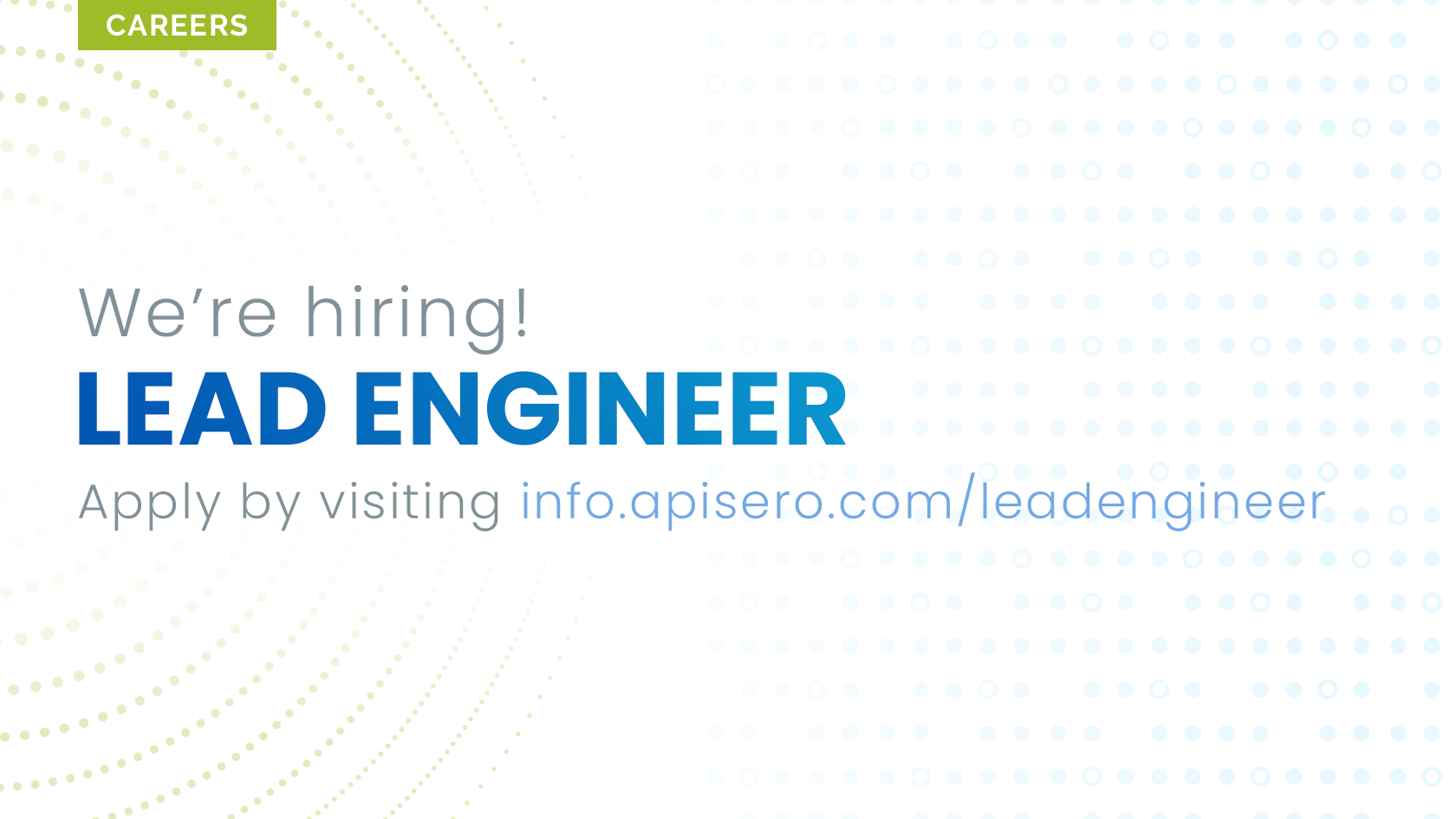 We're Hiring! Lead Engineer