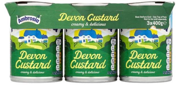 3 Tins of Ambrosia Custard Only £1 at Tesco - Better Than Half Price