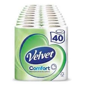 Velvet White Tissues 40 Rolls For Just £12.50!