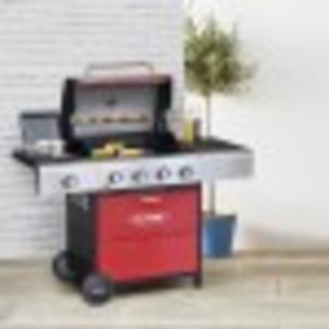 Outback Meteor 4-Burner Gas Barbecue – Red