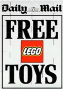 Free Lego toys with the Daily Mail and Mail on Sunday (8th & 9th October)