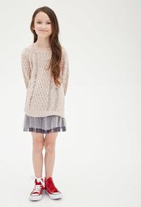 Cabled Open-Knit Sweater (Kids)