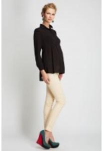 Maternity long shirt blouse with back pleat. FREE DELIVERY