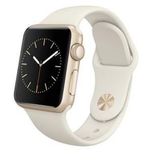 Apple Watch Sport 38mm Gold Case & Antique White Band.