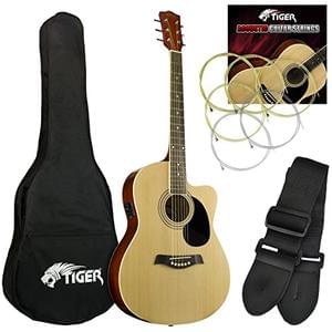 WOW! Tiger Electro Acoustic Guitar Pack - Natural