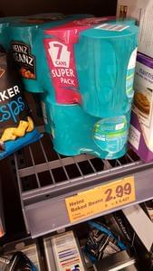 7 Cans Super Pack Heinz Baked Beans now £2.99 instore