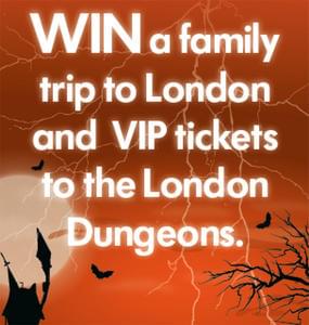 Win a family trip to London and VIP tickets to the London Dungeons