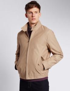 Discount Cotton Rich Harrington Stormwear Jacket @ M&S