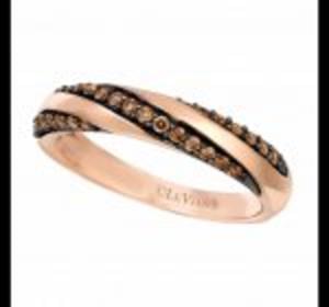 Amazing Discount 14ct Strawberry Gold & Chocolate Diamonds Ring