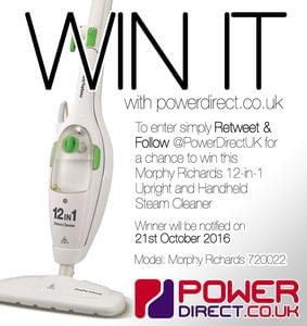 Win a Morphy Richards Steam Cleaner