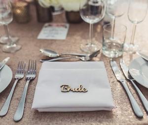 Win Wooden wedding table place names etc.