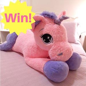 Win Giant Unicorn Soft Toy