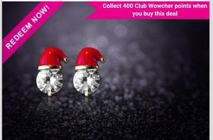 Cute Santa Hat Earrings at Wowcher