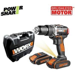 Discount Worx 20V 1.5Ah Brushless Hammer Drill with 2 Batteries Save £65 @ Argos
