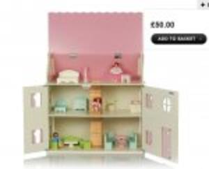 Home Wooden Dolls House and Furniture Set With 20% Discount @ Asda