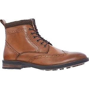 Discount Dune Tan Leather Brogue Boots Better Than Half Price @ TKMaxx