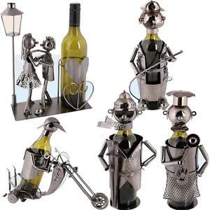 METAL BOTTLE WINE HOLDER ORNAMENT DECOR KITCHEN GIFT NOVELTY FUN NEW @ Ebay