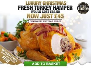 Luxury Christmas Turkey Hamper + 20 Extra Pigs in blankets + Free Delivery